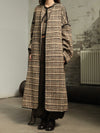 INTO THE EAST 2025 Autumn/Winter Green and Brown Blended Plaid Duffle Vest/Blended Hooded Jacket/Coat ITE-E1DGAW143GBR20CO-LZ Coat (E1DGAW139GBR20VE)